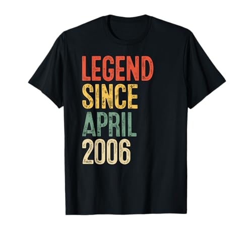 Vintage 20 Decoraciones de cumpleaños para Hombre 20 años 2006 20 cumpleaños Camiseta