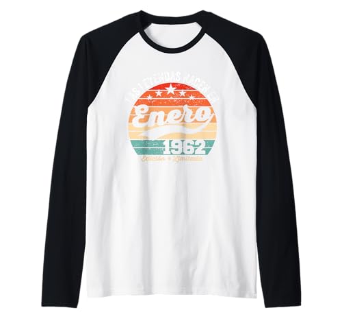 64 años Cumpleaños Las Leyendas Nacen en Enero de 1962 Camiseta Manga Raglan
