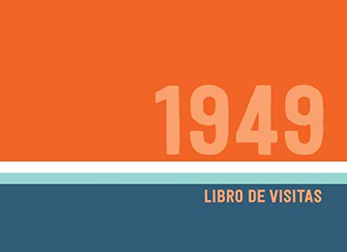 1949 Libros de Visitas: Libro de visitas para fiestas de cumpleaños de estilo retro para que la...