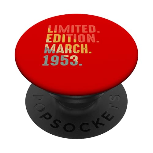 Edición Limitada Cumpleaños Marzo 1953 PopSockets PopGrip Adhesivo