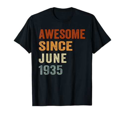 Retro Awesome Desde Junio 1935 91 Años 91 Cumpleaños Camiseta