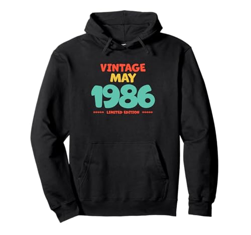 Vintage 1986 May Legend Nacido En Mayo 1986 Cumpleaños Sudadera con Capucha
