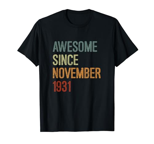 Impresionante desde noviembre de 1931, regalo de cumpleaños divertido retro Camiseta