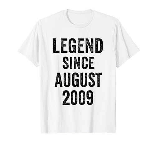 17 Decoraciones de cumpleaños para Hombre, 17 años, Agosto de 2009, 17 cumpleaños Camiseta
