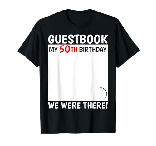 Libro de visitas para 50 cumpleaños, regalo divertido para 50 años nacido en 1975 Camiseta