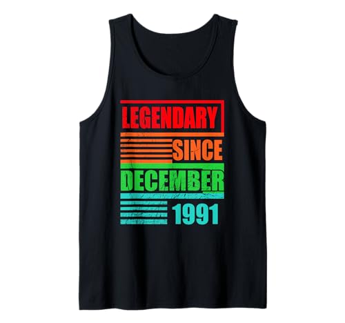 35 cumpleaños Legendario Desde diciembre de 1991 cumpleaños Camiseta sin Mangas