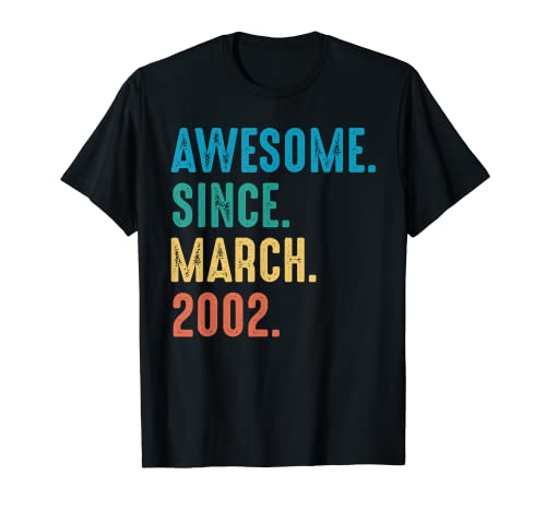 Impresionante desde Marzo 2002 Cumpleaños Camiseta