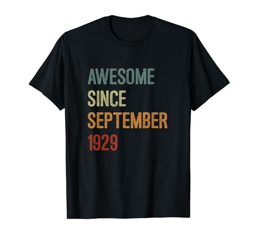 Impresionante desde septiembre de 1929, regalo de cumpleaños divertido retro Camiseta