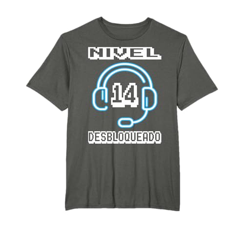 14 Años Cumpleaños Regalo Gamer Nivel 14 Desbloqueado Camiseta