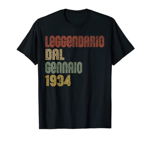 Vintage 1934 Años Cumpleaños Enero Hombre 1934 88 Años Camiseta