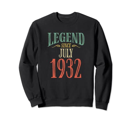 Leyenda desde julio de 1932 diseño de cumpleaños Sudadera