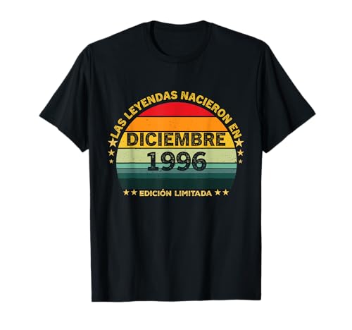 29 Años Cumpleaños Vintage Nacido En Diciembre 1996 Camiseta