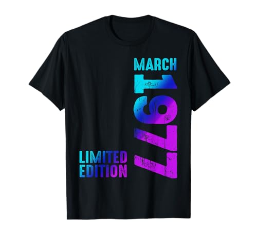 Impresionante Marzo 1977 Desde 1977 Vintage 1977 Retro 1977 Camiseta