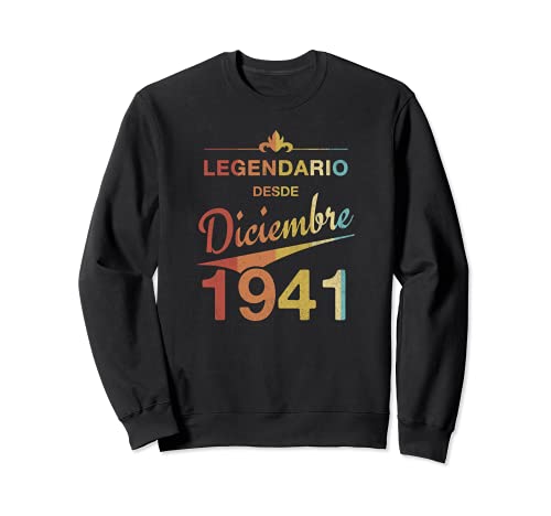 80 cumpleaños Nacido en diciembre de 1941 Vintage 80 años Sudadera