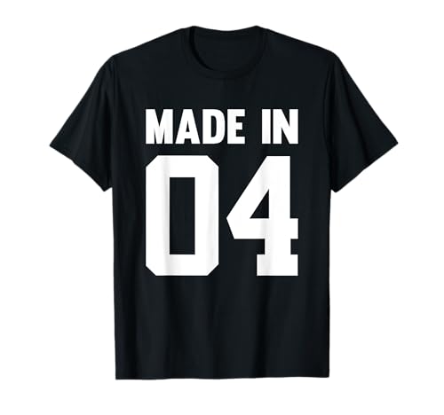 Cumpleaños Motivo Número Nacido Año 2004 Camiseta