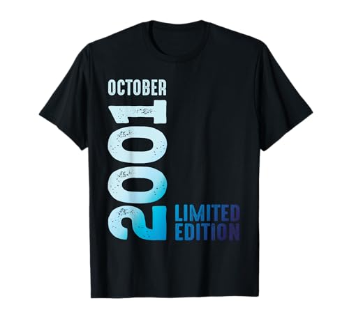 Octubre 2001 Edición Limitada Año 2001 Cumpleaños 2001 Camiseta
