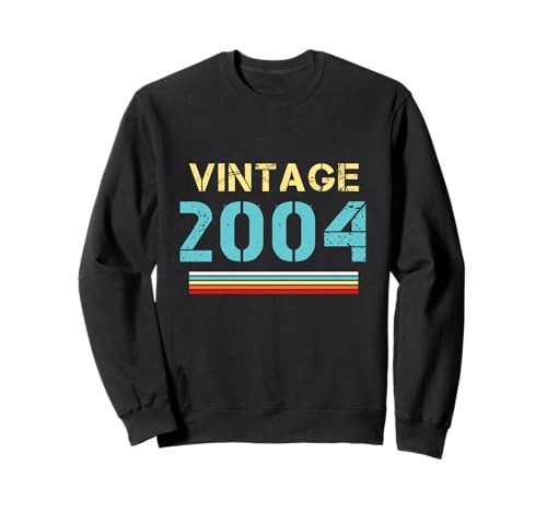Camisetas Vintage 2004 para Mujer, Retro, Divertidas, cumpleaños 2004 Sudadera