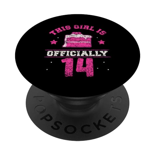 Esta Chica es Oficialmente 14 vejez Sus años de cumpleaños PopSockets PopGrip Adhesivo