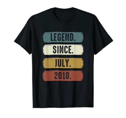 Leyenda Desde Julio 2010 Niños Niñas 12 Años Cumpleaños Camiseta