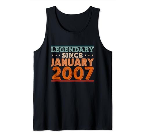 Legendary desde enero de 2007 impresionante fiesta retro de cumpleaños Camiseta sin Mangas