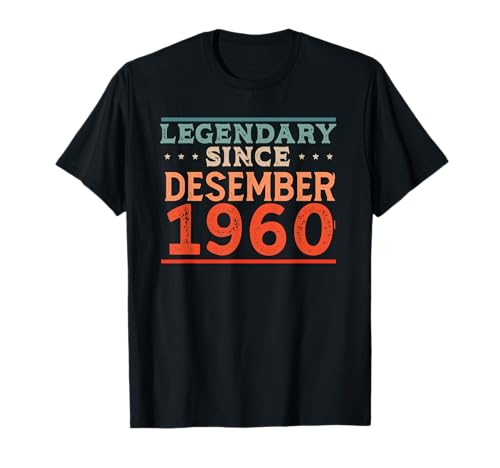 Fiesta de cumpleaños Retro de los años 60 legendaria Desde diciembre de 1960 Camiseta