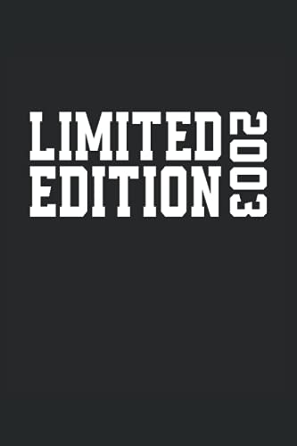 Año de nacimiento 2003 Edición limitada: Cuaderno rayado cuaderno de escritura diario Libro de...