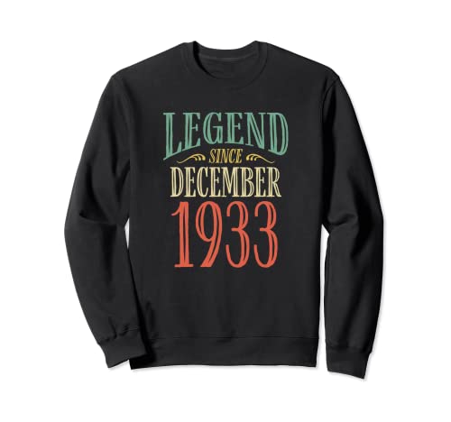 Leyenda desde diciembre de 1933 Diseño de cumpleaños Sudadera
