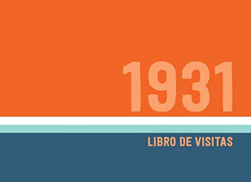 1931 Libros de Visitas: Libro de visitas para fiestas de cumpleaños de estilo retro para que la...
