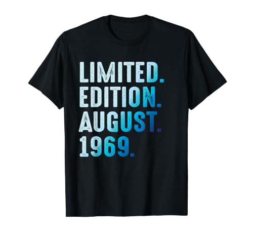 Agosto 1969 Cumpleaños Año 1969 Edición Limitada Camiseta