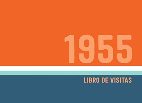 1955 Libros de Visitas: Libro de visitas para fiestas de cumpleaños de estilo retro para que la...