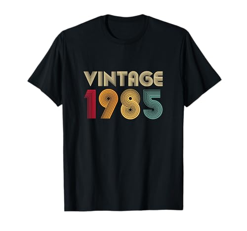 Regalo de 38 cumpleaños para hombres y mujeres, retro, vintage, 1985 Camiseta