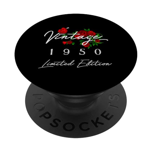 Decoraciones Vintage de 76 cumpleaños Vintage 1950 76 años PopSockets PopGrip Adhesivo