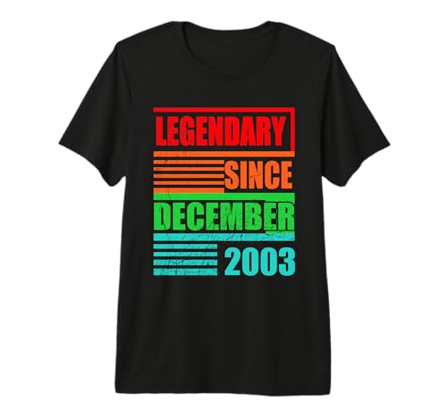 23 cumpleaños Legendario Desde diciembre de 2003 cumpleaños Camiseta Premium