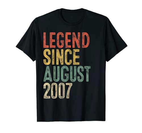 Leyenda desde agosto 2007 Niños 14 cumpleaños 14 años Camiseta