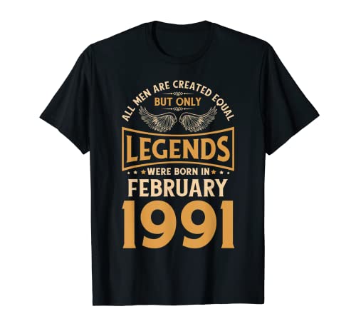 Las leyendas de cumpleaños nacieron en febrero de 1991. Camiseta