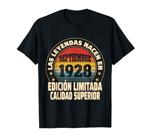 Edición Limitada Septiembre 1928 - Cumpleaños 96 Años Camiseta