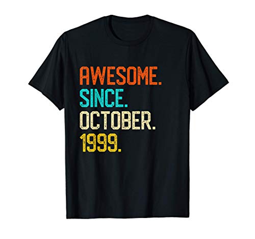Octubre 1999 Regalo 21 Años Cumpleaños Hombre Mujer Camiseta