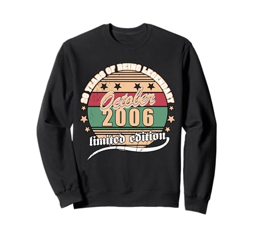 20 cumpleaños Octubre 2006 Vendimia 20 años Legendary Sudadera