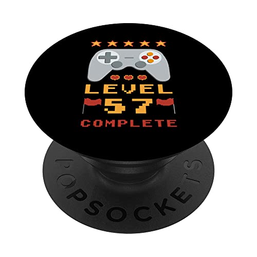 57 cumpleaños Nivel 57 completo PopSockets PopGrip Intercambiable
