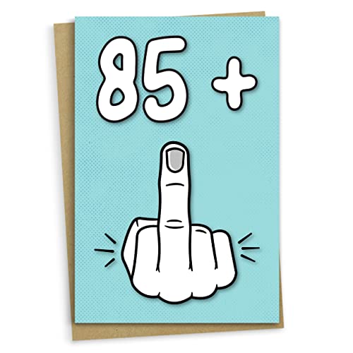 Tarjeta de cumpleaños 86, 85 + 1, divertida tarjeta de cumpleaños para mujeres u hombres de 86 años,