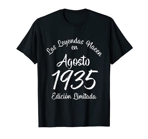 Las Leyendas nacen en Agosto de 1935 Regalo de 86 años Camiseta