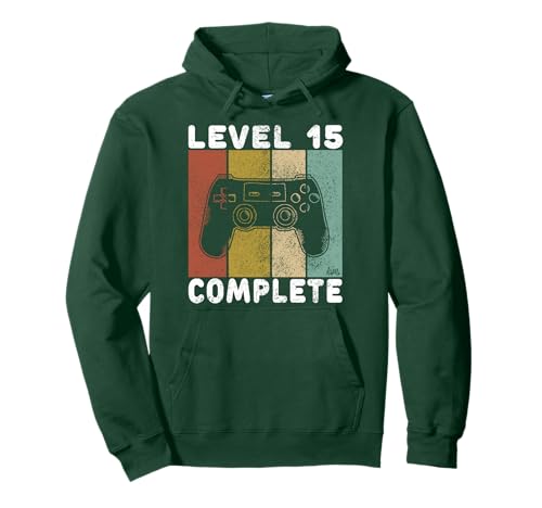 Camiseta Gamer Para Niños 15 Años Regalo 15 Cumpleaños Sudadera con Capucha