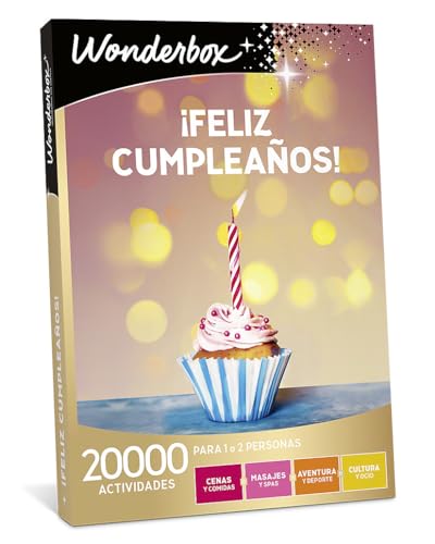 WONDERBOX - Caja Regalo - Feliz Cumpleaños - 2000 Experiencias para 1 o 2 Personas - Esntancias con...