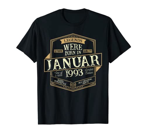 Hombre Enero 1993 Cumpleaños Hombre Camiseta