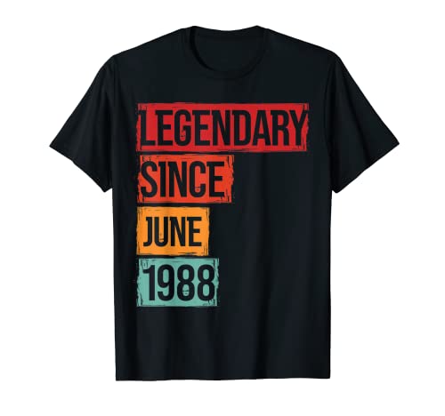 Cumpleaños legendario desde junio de 1988 Camiseta