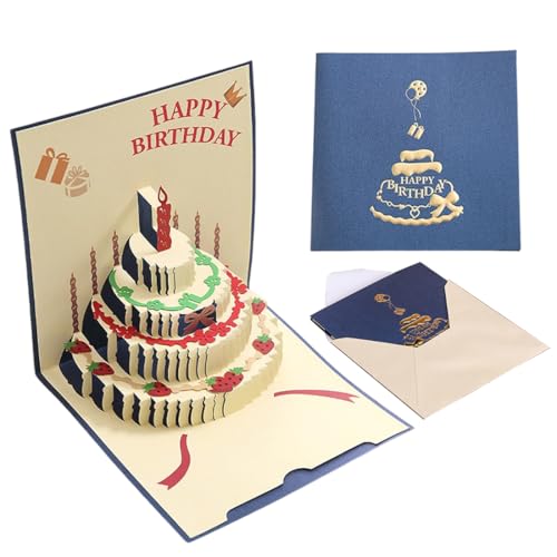 GXGM Tarjeta de Cumpleaños Pop-Up Regalo con Sobre, Tarjeta de Felicitación 3D, Regalos de...