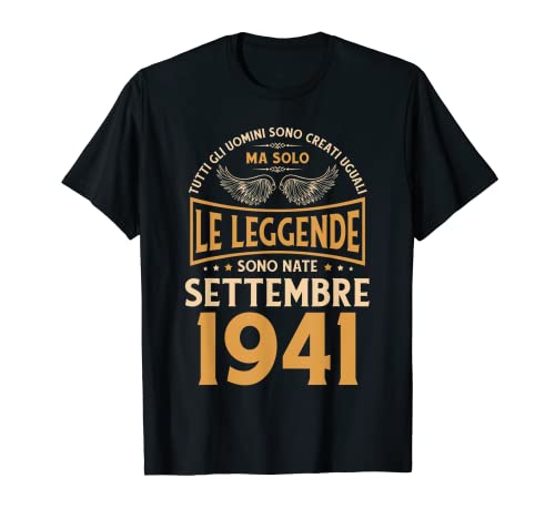 Cumpleaños Hombre Regalo Mujer Las Leyendas Septiembre 1941 Camiseta