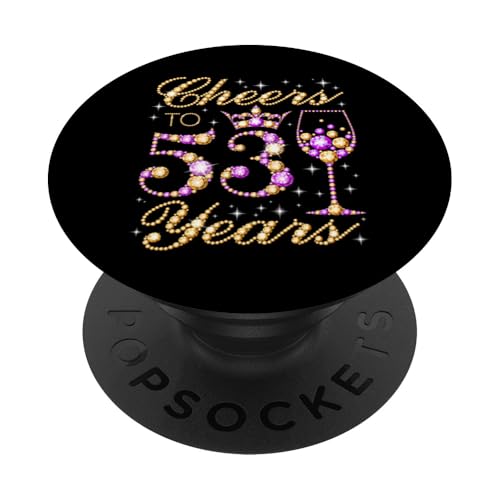 Saludos a la Fiesta de cumpleaños número 53 de la Reina de 53 años PopSockets PopGrip Adhesivo