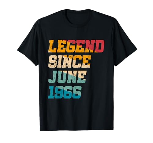 Leyenda desde junio de 1966 Funny 59 años retro 59 cumpleaños Camiseta