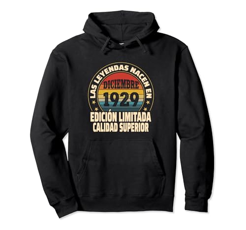 Edición Limitada Diciembre 1929 - Cumpleaños 95 Años Sudadera con Capucha